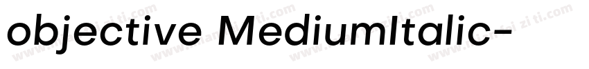 objective MediumItalic字体转换
